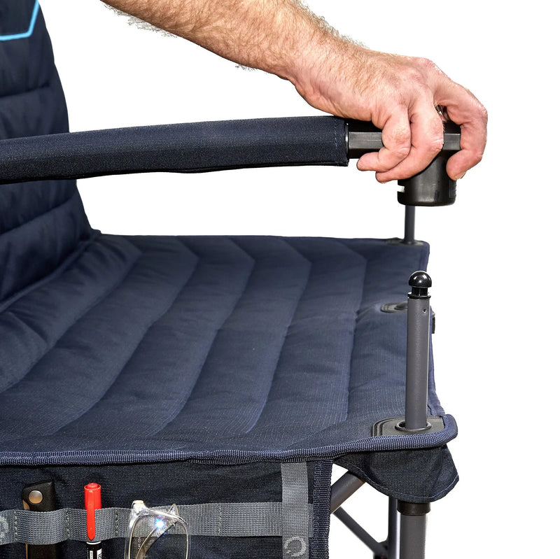 Load image into Gallery viewer, Quest Castaway Twin Chair Midnight Navy Front Knuckle