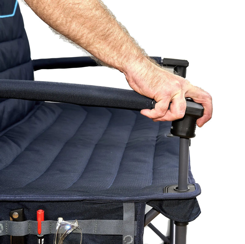 Load image into Gallery viewer, Quest Castaway Twin Chair Midnight Navy  Front Knuckle down