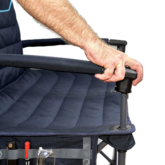 Quest Castaway Twin Chair Midnight Navy  Front Knuckle down