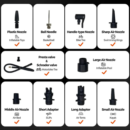 Quest Outdoors Express Air Shelter SUP Pump Tyre Inflator