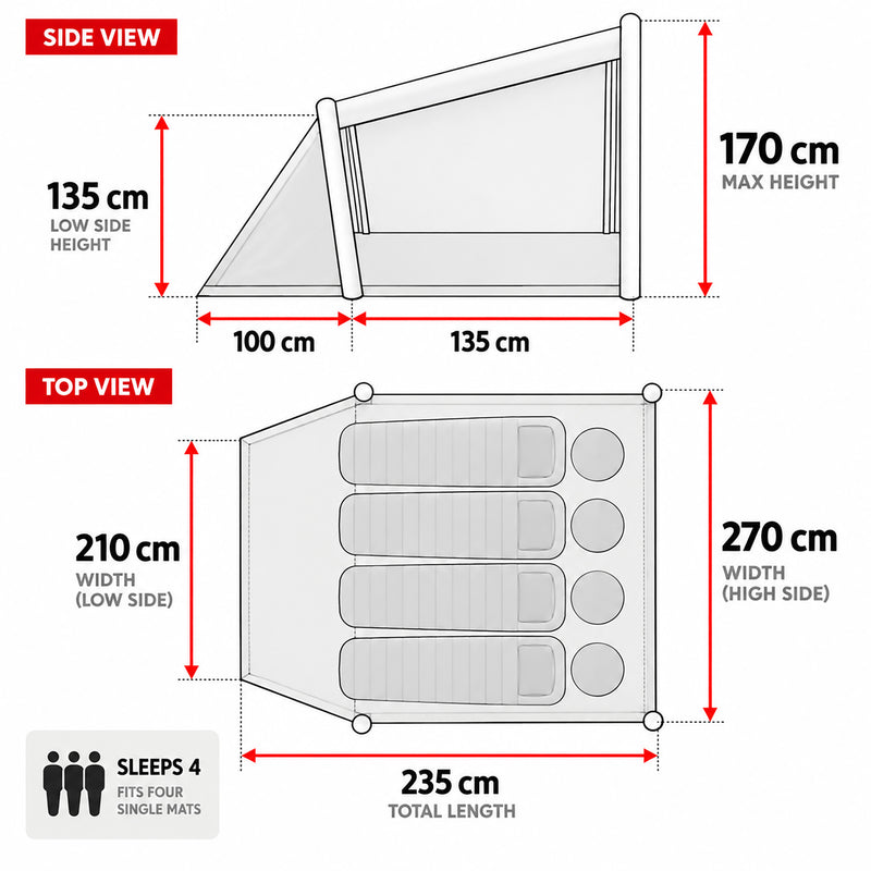 Load image into Gallery viewer, Quest Outdoors Shade Pod Tent for Air Shade Portico tent inflatable air tent