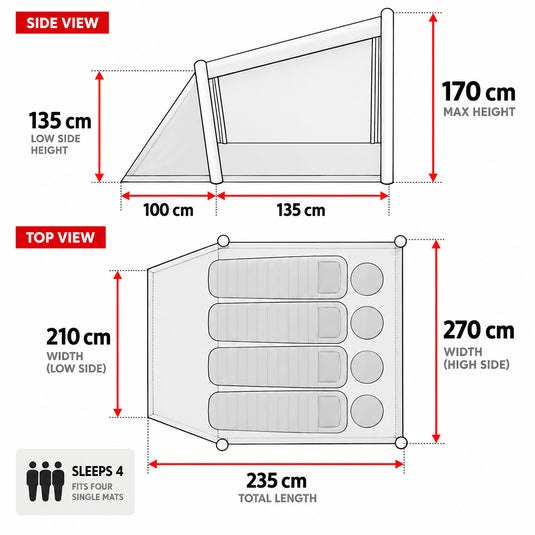 Quest Outdoors Shade Pod Tent for Air Shade Portico tent inflatable air tent