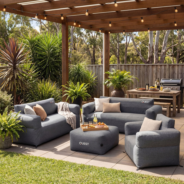 Quest Outdoors Inflatable Air Sofa setting