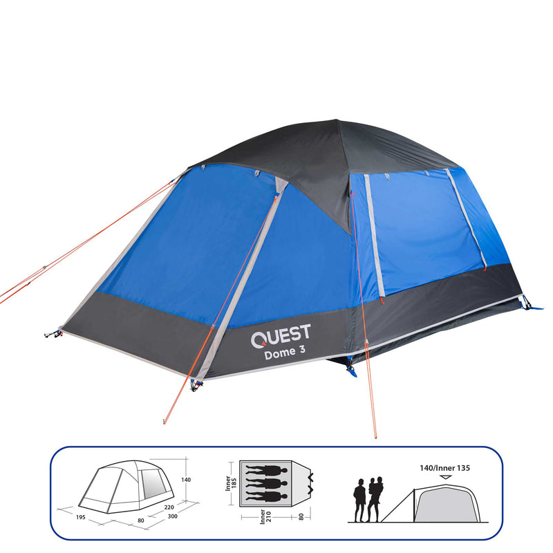 Load image into Gallery viewer, Dome 3 Person Tent
