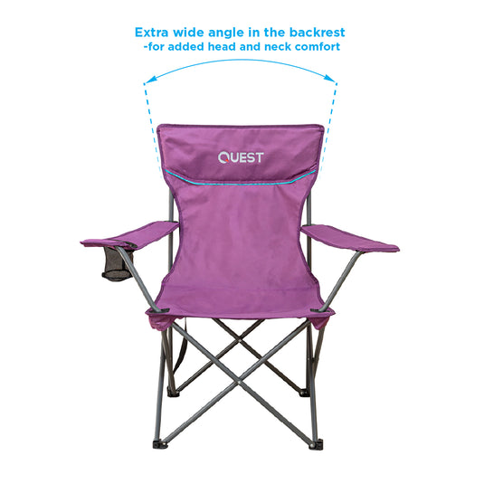 Quest Wide Back Quad Chair Purple