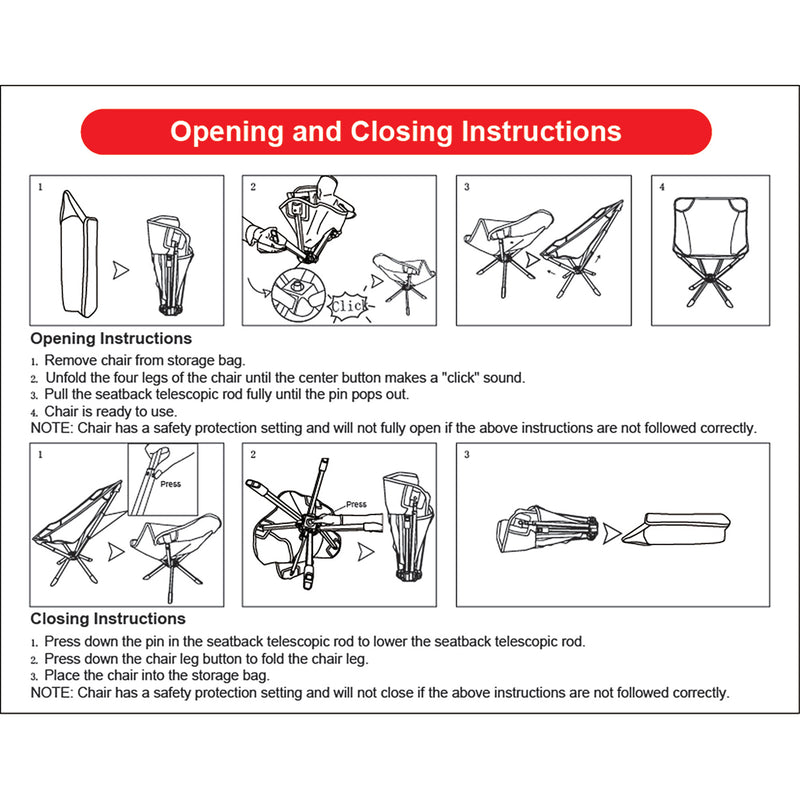 Load image into Gallery viewer, Quest Vapour chair set up folding instructions
