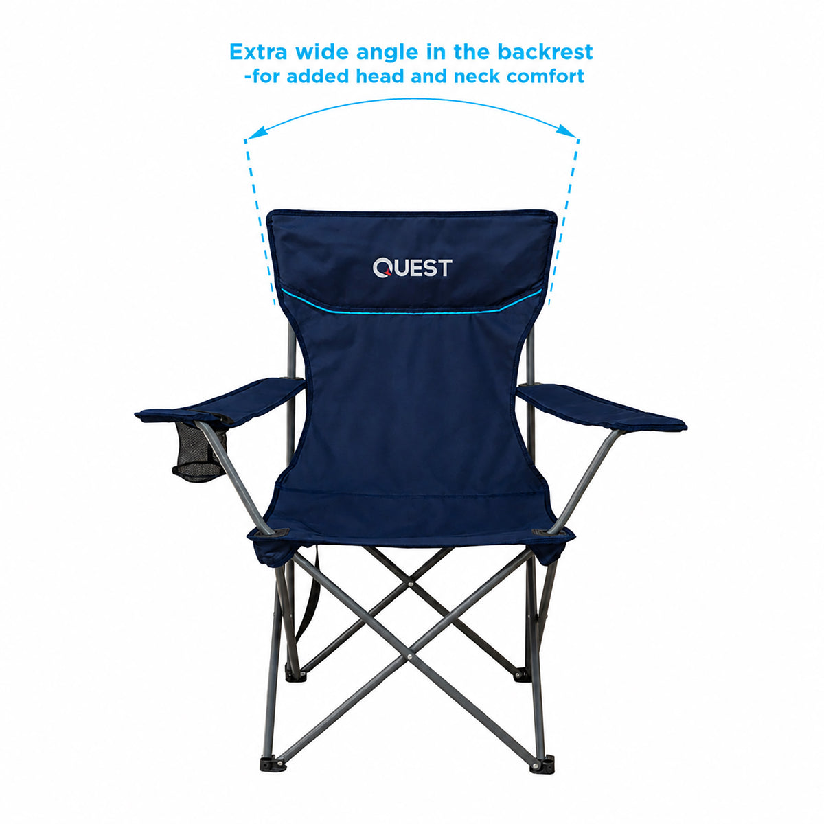 Quest Wide Back Quad Chair Midnite