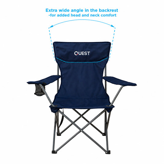 Quest Wide Back Quad Chair Midnite