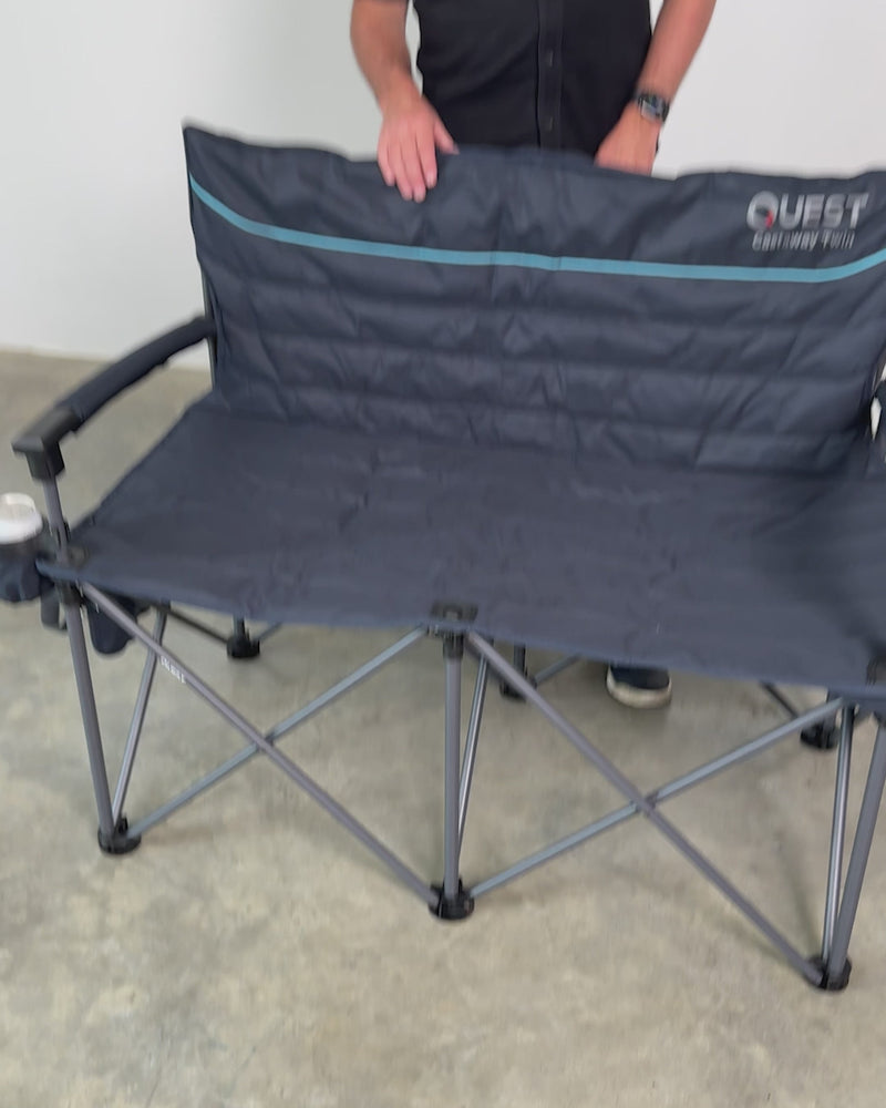 Load and play video in Gallery viewer, Quest Outdoors Castaway Twin Chair
