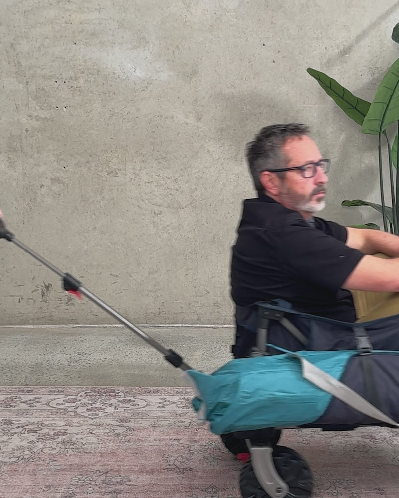 Load and play video in Gallery viewer, Quest Outdoors Grab and Tow Cart Wagon Trolley Beach
