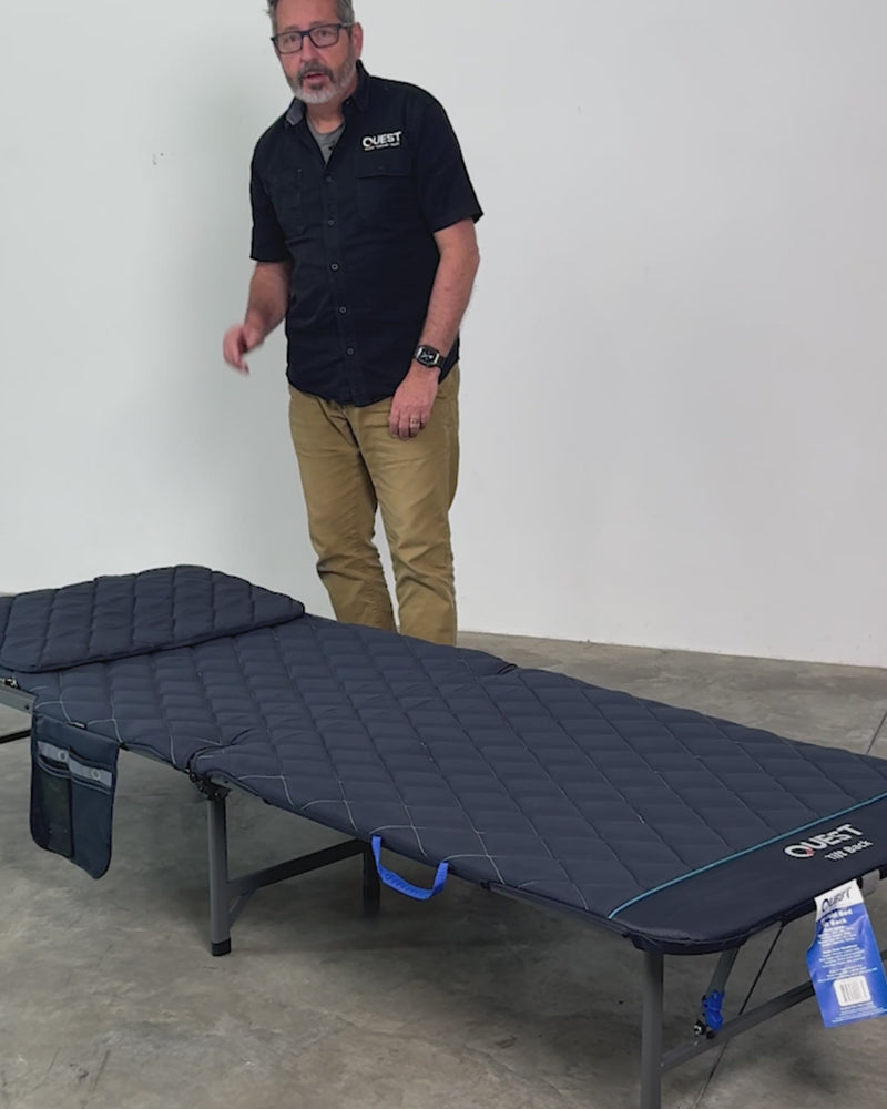 Load and play video in Gallery viewer, Quest Outdoors Flat Bed  Tilt Back Bed
