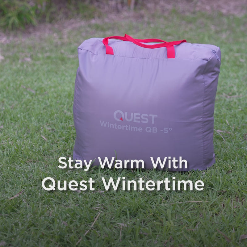 Load and play video in Gallery viewer, Wintertime Queen Sleeping Bag -5°
